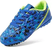 [DREAM PAIRS] Boys Girls Indoor Turf Soccer Shoes Lace Up Cleats(Toddler/Little Kid/Big Kid)