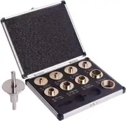 Professional Brass Router Template Bushing Guide Set with Ergonomic Storage Box
