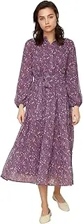 [Trendyol] Women Design Midi Standard Relaxed Woven Dress
