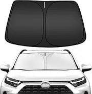 ARISMOTOR Windshield Sun Shade for Toyota RAV4 2019-2024, Custom Fit Foldable Front Window Sunshade Sun Visor Protector, Block UV Rays Keep Your Car Cooler