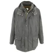 BUGATTI Herren Winterjacke Parka Anorak Velouroptik Kapuze black schwarz 26003