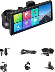 10.26" Mirror Camera for Car Touch Screen Video Recorder Rearview Mirror 4K Dash Cam ADAS 5G AUX Rear Camera Video Recorder(with ADAS Full Set,No TF Card)