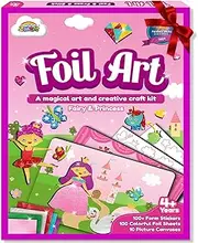 ZMLM Art Craft Toy Gift: Foil Fun Unicorn Princess Crafts Kit for Girls Ages 4-9 Fairy Stickers Party Favor Craft Supplies for Kid DIY Creative Activity, Christmas Birthday Travel Toys