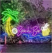 Sign Lamp Beach Bar Neon Sign For Party Decor Bar Pub Waterproof 65cm(C)