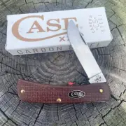 Case XX Dark Red Burlap Micarta Smooth Sod Buster Jr