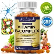 Vitamin B Complex Capsules with Biotin &amp; Folic Acid B1 B2 B3 B5 B6 B12