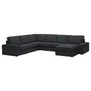 KIVIK corner sofa, 5-seat w chaise longue, Tresund anthracite