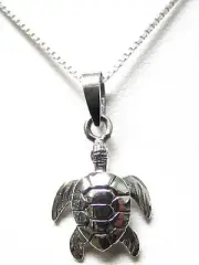 925 Solid Sterling Silver Tortoise Pendant Without Chain / Necklace
