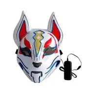 Women Men LED Luminous PVC Mask for Carnival Dance Ball Halloween Christmas blue