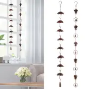 Rain Chain Metal Gutter Chain Downspout with Hooks Decorative Rain Chains leEEl