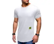 Bonivenshion Men's Casual Short Sleeve T-shirts Basic Undershirts Lightweight Tee Tops for Men - White