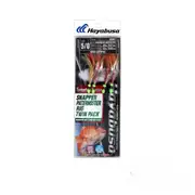 Hayabusa EX307 Snapper Paternoster Pink Green Red Flasher Rig Twin Pack #5/0