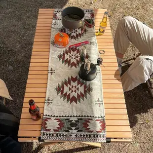 戶外便攜式折疊桌子現代野營露營餐桌實木折疊桌多功能櫸木蛋捲桌