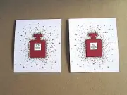 SET OF 2 CHANEL PARIS NO 5 L'EAU RED PERFUME BOTTLE HOLIDAY 2018 BLOTTER CARD