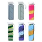 AU 620ml Collapsible Water Bottle BPA Free with Straw for Camping Hiking Running