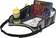 Dreambaby EZY-Tote Activity Travel Tray for Kids Car Seat - Tablet Holder, Activity and Snack Organizer, Cup Holder and 6 Storage Pockets, Portable Lap Tray for Toddlers and Big Kids, Car Accessories