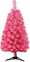 Ariv Pink Christmas Tree 0.9M/2.7ft Color Xmas Tree 90 PVC Tips Metal Stand Frame Deco Family Store Hotel Home Party Holiday Decoration Ornaments