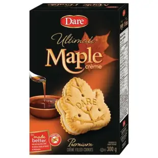 新鮮到貨【Dare】加拿大楓糖奶油夾心餅乾 300g 100%加拿大產楓糖醬製成 Canadian Maple Syrup Creme Filled Cookies 加拿大進口零食 建議選用宅配寄送