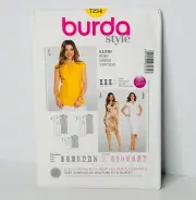 Burda Style Sewing Pattern 7234 Miss Petite Dress or Top Size 10 to 22