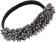 VINTORKY Elegant Crystal Hair Bun Maker Durable Donut Style DIY Hair Band for Parties Ceremonies and Everyday Use Lightweight Skin Friendly Design