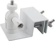 [Veldtek] No-Drill Gutter Mount for Camera/Solar Panel, Weatherproof Aluminum Alloy Bracket Adjustable 1/4" Screw Compatible with Arlo, Blink, Ring, Wyze, Nest, Reolink (White)