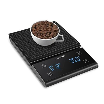 Luisun Digital Coffee Scale with Timer & Tare Function, 3kg/0.1g Precision