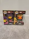Funko Pop X-Men Gambit & Rogue Black Light Target Exclusive w/ Soft Protectors