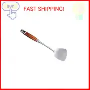 Chinese Wok Spatula, 304 Stainless Steel Spatula with Heat Resistant Wooden Hand