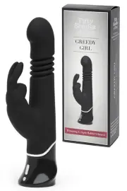 Fifty Shades Greedy Girl Thrusting 9" Rabbit Vibrator