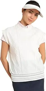 [Callaway] C24119201 Women's Crew Neck Knit Vest (Brand Logo/Cable Knitting) / Golf