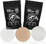 [XportGrip] Nipple Covers for Men – No Chafing & Sweatproof – Gym, Running, Sports – (60 or 15 Pairs) (Transparent, White, Beige)