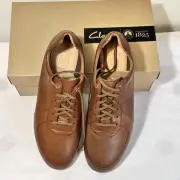 New Clarks Trigenic-Triturn Race Extra Light Tan-Leather Shoes Sz 12M