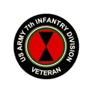 US Army 7th Infantry Division Hourglass Golf Ball Marker Gift + HAT CLIP