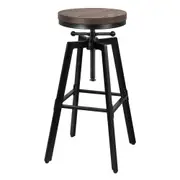 ALFORDSON Bar Stool Industrial Backless Black