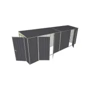 Build-A-Shed 1.2 x 6.0 x 2.0m Skillion Double with Single Hinged Side Doors Shed - Grey