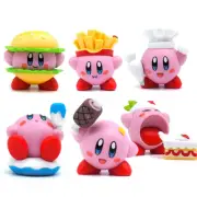 6Pcs Kirby Cartoon Anime Action Figure Toy PVC Mini Pink Kirby Cake Toppe