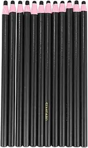 SEWACC 1 Box Peel Off China Marker Pencils Grease Pencils Wooden Marking Pencil Wax Pencil for Coloring Drawing Marking (Black)