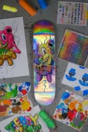Alex Pardee and Teddy Fresh Collaboration Limited Edition Skateboard SOLD OUT
