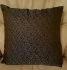 Indian Blue and Brown Pattern Sari Cushion (pillow inserts included)