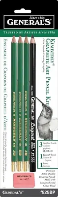 Mini Drawing Kit - Set of 5 Includes 3 Drawing Pencils, Layout Pencil, and Erase