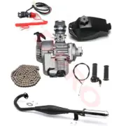 50cc 49cc 2 Stroke Engine Motor Kit Exhaust for Scooter Dirt Pocket Bike ATV