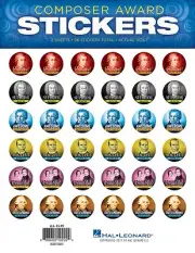Composer Award Stickers Educational Piano Library NEW 000154644