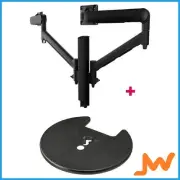 Atdec AWMS-2-D40 Dual Monitor Arms Grommet Clamp - Black