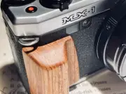 Wood Hand Grip Camera Holder 3M Sticker F Pentax MX1 MX-1 Camera Ebony Rose wood