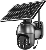PTZ Security Camera 4G LTE CCTV Spy Wireless WiFi Home Surveillance System Outdoor with Solar Panel Battery SIM Card