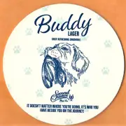 Second Chance Beer Co Buddy Lager Beer Coaster San Diego CA