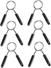 KITANDOVE 6pcs Snap Spring Buckle Barbell Clamps for Weightlifting Barbell Clips Spring Clip Collars