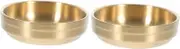 STOBAZA 2pcs Versatile Soy Sauce Dipping Dishes Small Sauce Bowl Metal Dish for Condiments and