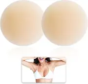 [EuAcesry] Adhesive Bra, Invisible Strapless Silicone, Self-Adhesive Breast Lift, Reusable Invisible for Women, for Backless Dresses, Backless Adhesive Bra for Wedding, Pink, One Size