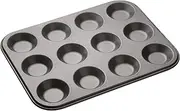 Kitchencraft Masterclass Baking Mince Pie Pan for 12-Piece, Grey,12-Hole (32 x 24 cm/12.5 x 9.5 inches)
